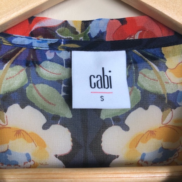 Cabi Armour Semi Sheer Floral Blouse - Picture 3 of 5